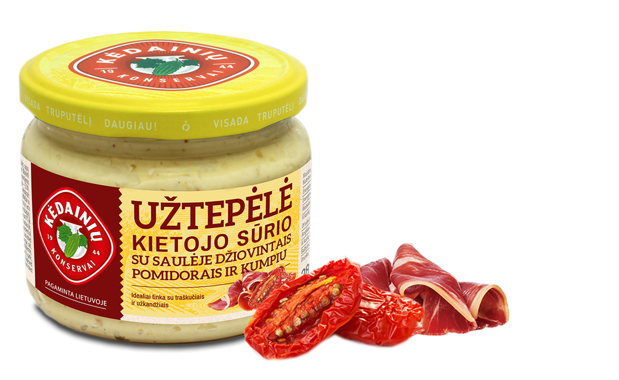 Hard Cheese Spread with Sun-Dried Tomatoes and Ham