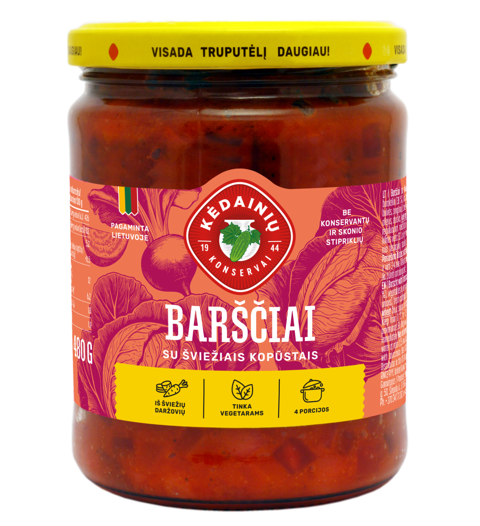 Barščiai su šviežiais kopūstais