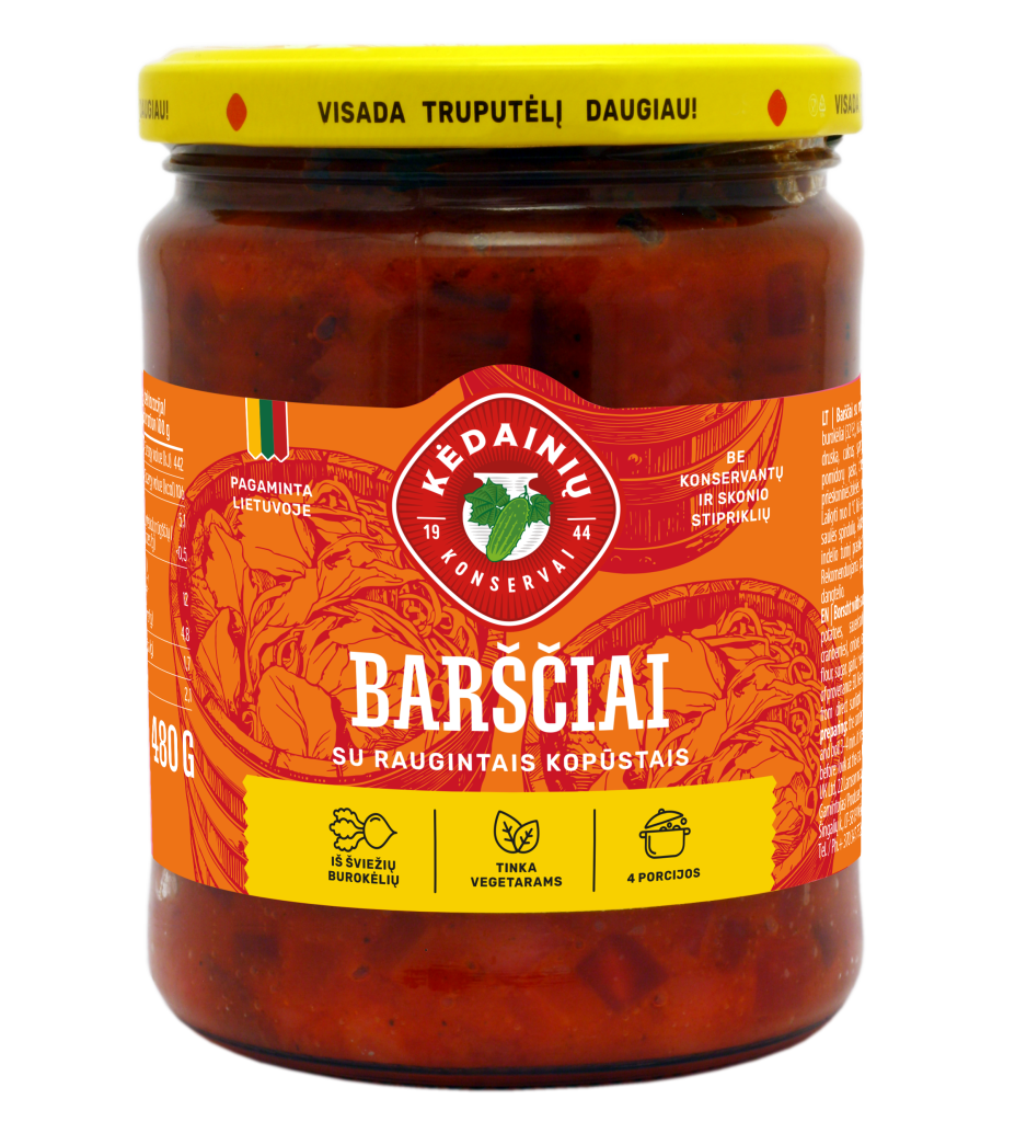 Barščiai su raugintais kopūstais