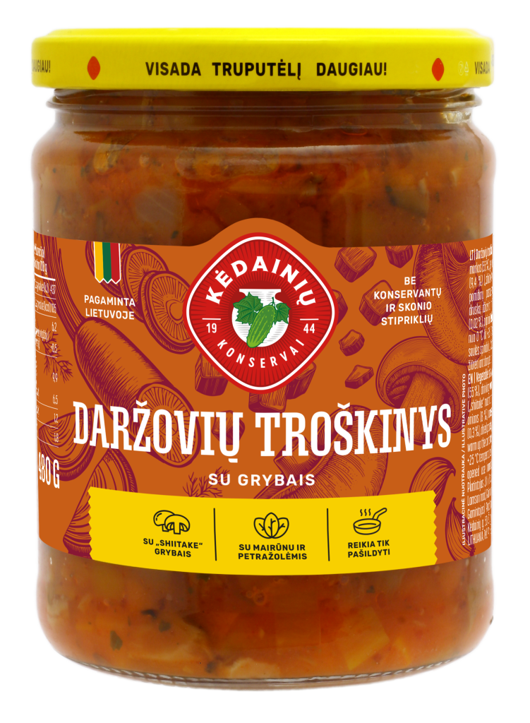 Daržovių troškinys su grybais